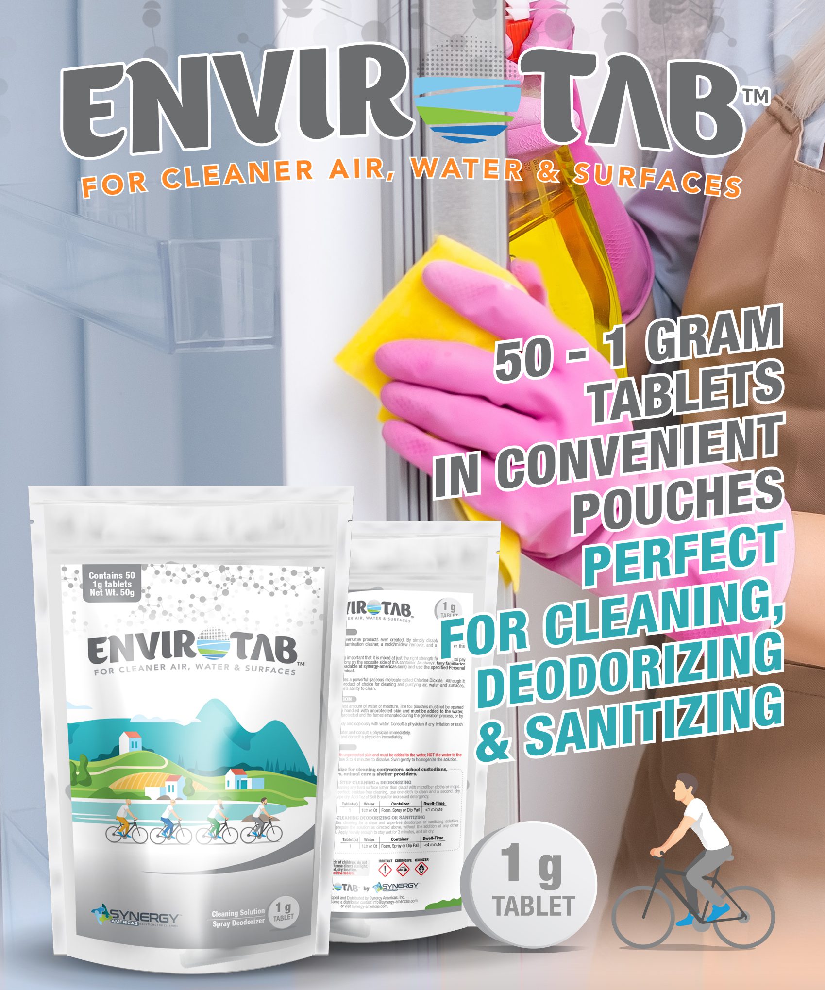 Envirotab for Surfaces - 50 x 1g tablets/pouch