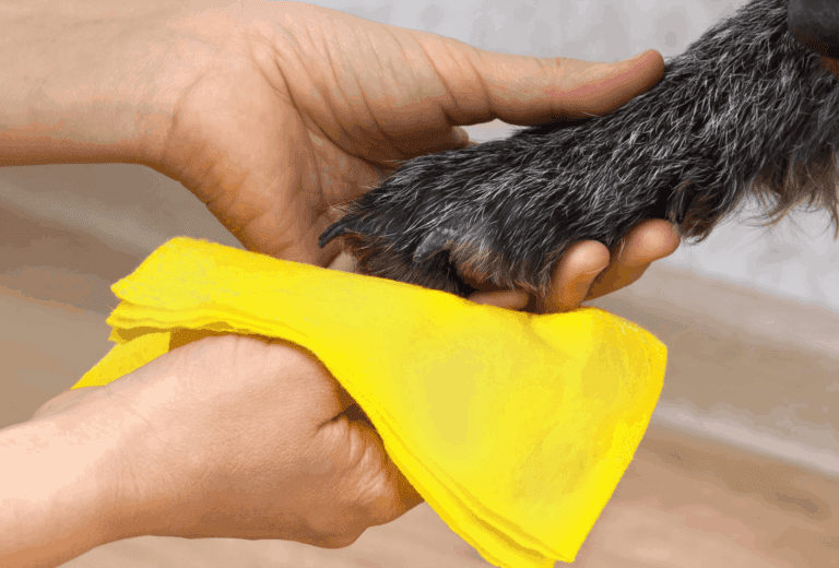 cleaning, deodorizing and sanitizing pet paw and fur takes a clo2