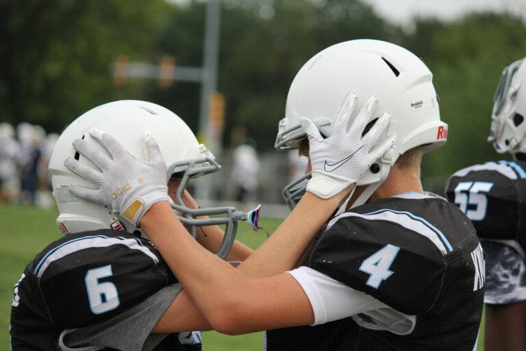 Kids playing American football