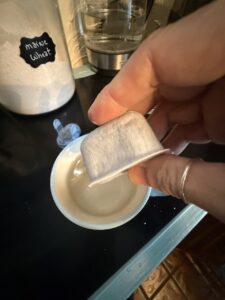 When it finally rinses with no color in the water it is safe to use.