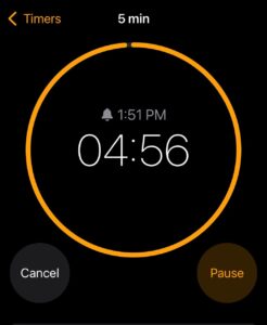 set a timer for 5 minutes and let sit.