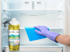 cleaning a refrigerator with Envirotab