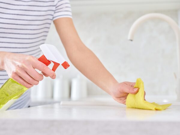 Spraying Envirotab into your sink cleans the disposal at the same time