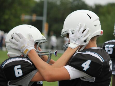 Kids playing American football