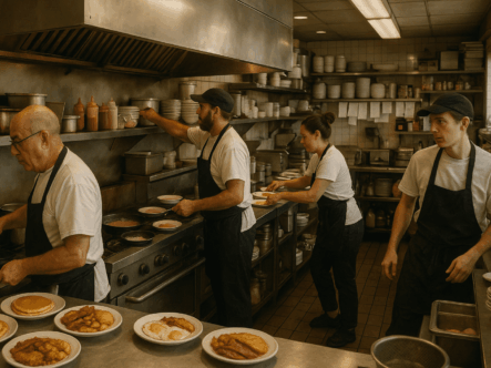 Busy Diner- AI generated