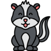 a friendly skunk icon